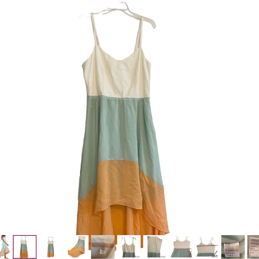 ANTHROPOLOGIE Hutch Silk Color Block High Low Dress Size L. $35.00 - Picture 6 of 14
